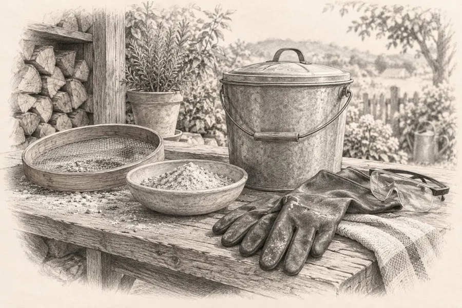 Ilustrație în grafit din partea a V-a: Chimia gospodăriei