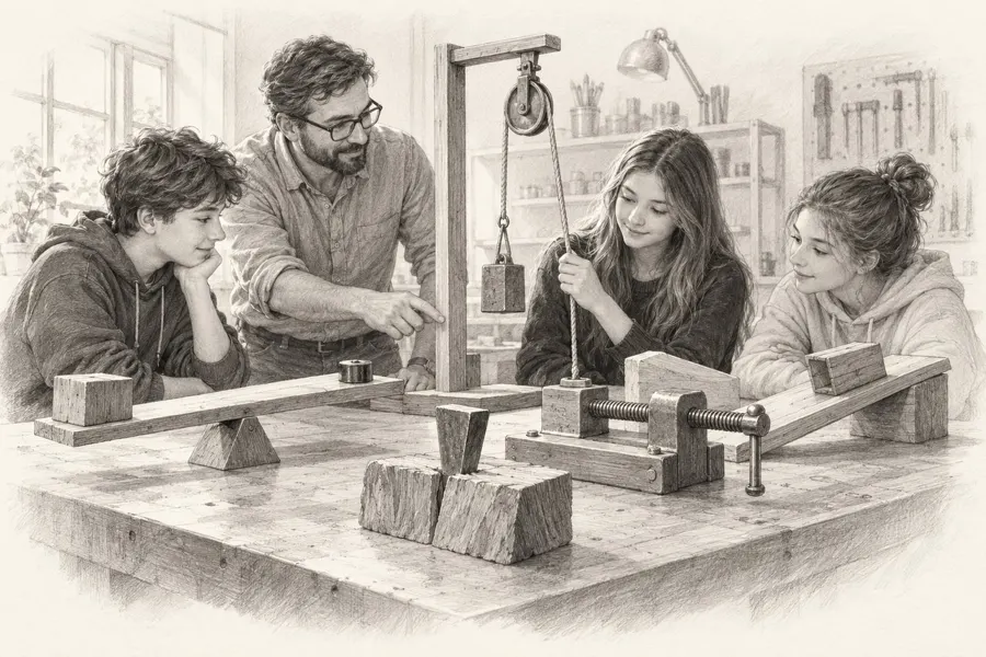 Ilustrație în grafit din partea a VI-a: Energia și mișcarea