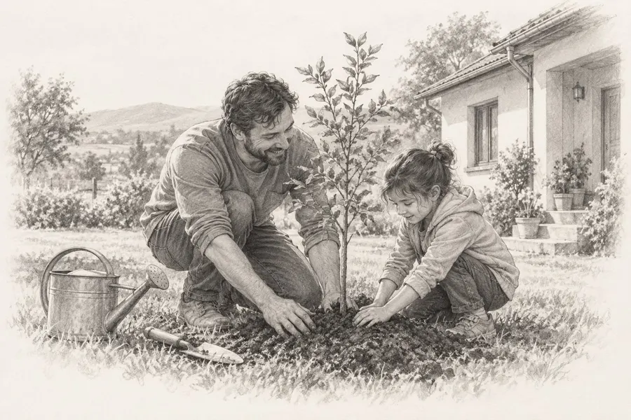 Ilustrație în grafit din partea a XII-a: Sufletul și rostul